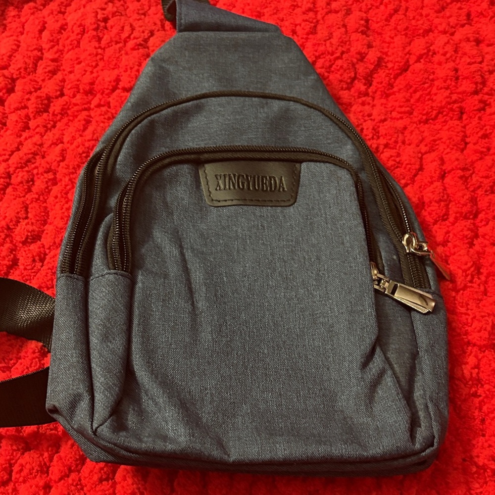 Men's Navy Crossbody Sling Bag